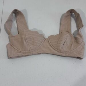 Marysia Swim Scalloped Bralette in Beige